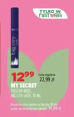 Drogerie Natura Tusz do rzęs Big City Lash My Secret oferta