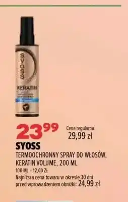 Drogerie Natura Termoochronny spray do włosów Keratin Volume Syoss oferta