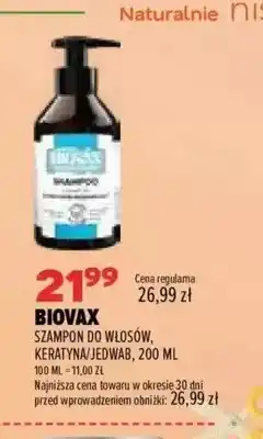 Drogerie Natura Szampon do włosów keratyna/jedwab Biovax oferta