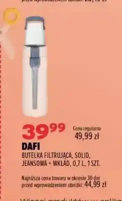 Drogerie Natura Butelka filtrująca Solid jeansowa + wkład 0,7 l Dafi oferta
