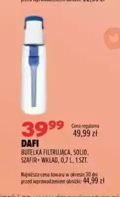 Drogerie Natura Butelka filtrująca Solid szafir + wkład 0,7 l Dafi oferta