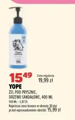 Drogerie Natura Żel pod prysznic Drzewo sandałowe Yope oferta