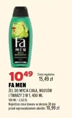 Drogerie Natura Żel do mycia ciała, włosów i twarzy 3 w 1 Fa Men oferta