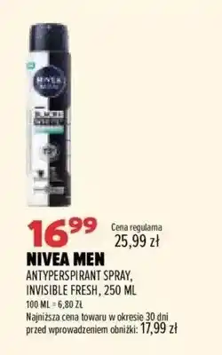 Drogerie Natura Antyperspirant spray Invisible Fresh Nivea Men oferta