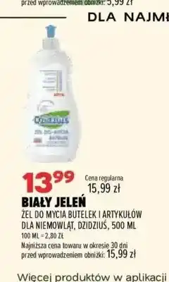 Drogerie Natura Żel do mycia butelek i artykułów dla niemowląt Dzidziuś Biały Jeleń oferta