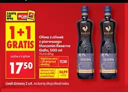 Biedronka Oliwa z oliwek z pierwszego tłoczenia Reserva Gallo oferta