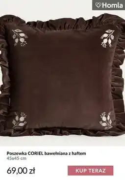 Homla Poszewka Coriel bawełniana z haftem 45x45 cm Homla oferta