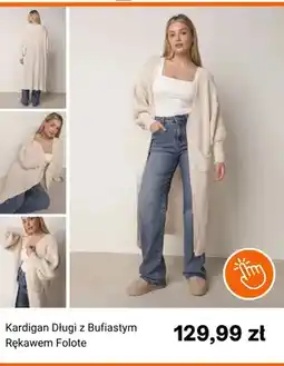 Born2be Kardigan długi z bufiastym rękawem Folote oferta