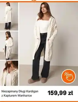 Born2be Niezapinany długi kardigan z kapturem Wanharice oferta