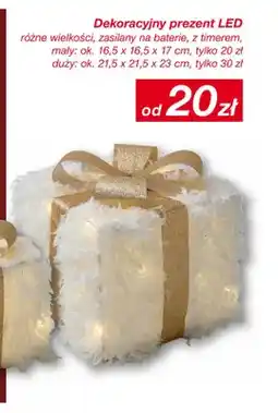 KiK Dekoracyjny prezent LED mały 16,5x16,5x17 cm oferta