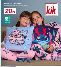 KiK Poduszki z aksamitu 40x40 cm Disney Stitch oferta