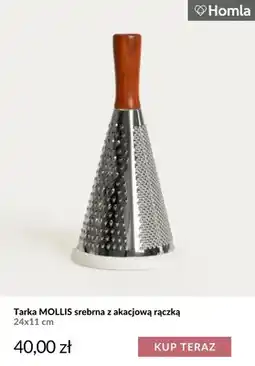 Homla Tarka Mollis srebrna z akacjową rączką 24x11 cm Homla oferta