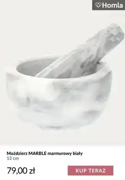 Homla Moździerz Marble marmurowy biały 12 cm Homla oferta