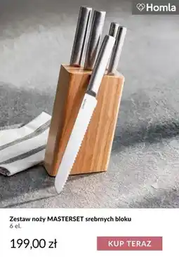 Homla Zestaw noży Masterset srebrnych bloku 6 el. Homla oferta