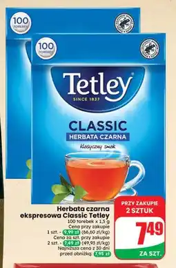 Dino Herbata czarna ekspresowa Classic Tetley oferta