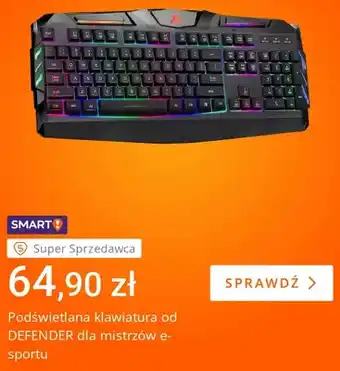Podświetlana klawiatura od Defender dla mistrzów e-sportu