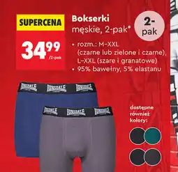 Biedronka Bokserki męskie, 2-pak Lonsdale oferta