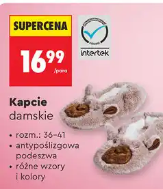 Biedronka Kapcie damskie oferta