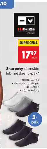 Biedronka Skarpety damskie lub męskie, 3-pak HiMountain oferta