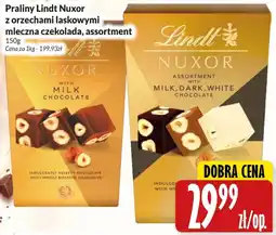 Hala Wola Praliny Lindt Nuxor z orzechami laskowymi mleczna czekolada, assortment oferta