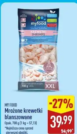 ALDI My Food Mrożone krewetki blanszowane oferta
