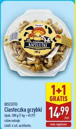 ALDI Ciasteczka grzybki Biscotto oferta