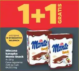 Netto Mleczna kanapka Monte Snack oferta