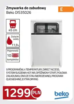 Kakto Zmywarka do zabudowy Beko oferta