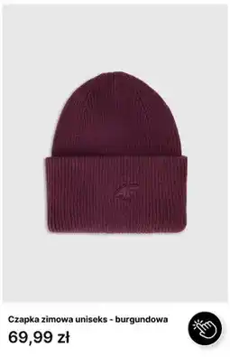 4F Czapka zimowa uniseks burgundowa 4F oferta