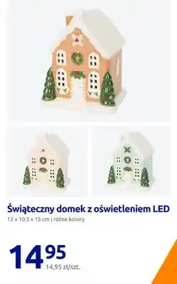 Action Świąteczny domek z oświetleniem LED 12x10,5x15 cm oferta