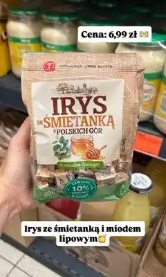 Biedronka Cukierki Irys ze śmietanką i miodem lipowym Jutrzenka Dobre Miasto oferta