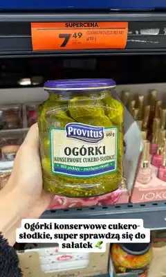 Biedronka Ogórki konserwowe Provitus cukero-słodkie oferta