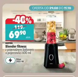 Biedronka Blender fitness z przenośnym bidonem o pojemności 600 ml Hoffen oferta