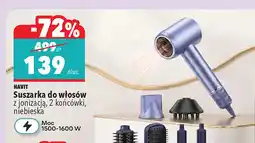 Biedronka Suszarka do włosów z jonizacją 2 końcówki niebieska Havit oferta