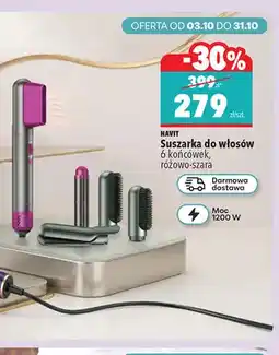 Biedronka Suszarka do włosów 6 końcówek różowo-szara Havit oferta