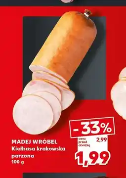 Kaufland Kiełbasa krakowska parzona Madej Wróbel oferta