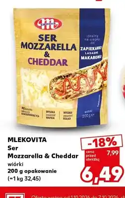 Kaufland Ser Mozzarella & Cheddar wiórki Mlekovita oferta