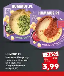 Kaufland Hummus klasyczny z pesto pomidorowym Hummus.pl oferta
