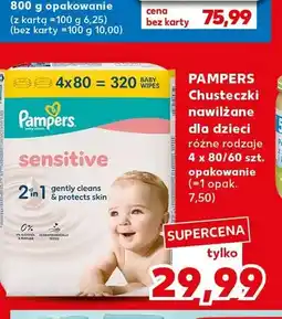 Kaufland Chusteczki nawilżane dla dzieci Pampers 4-pak oferta
