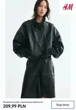 H&M Powlekana kurtka z kominowym kołnierzem H & M oferta