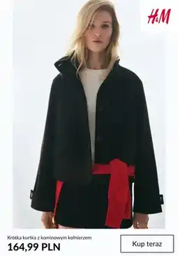 H&M Krótka kurtka z kominowym kołnierzem H & M oferta
