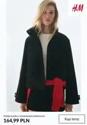 Krótka kurtka z kominowym kołnierzem H & M