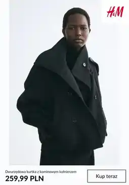H&M Dwurzędowa kurtka z kominowym kołnierzem H & M oferta