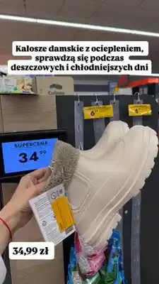 Biedronka Kalosze damskie niskie z ociepleniem oferta