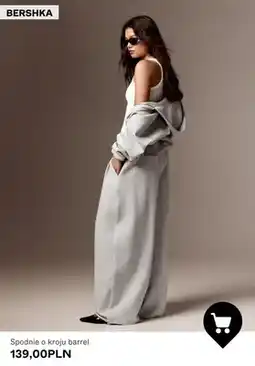 Bershka Spodnie o kroju barrel Bershka oferta