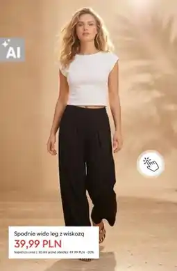 Sinsay Spodnie wide leg z wiskozą oferta