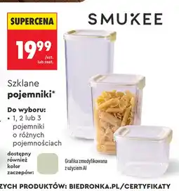 Biedronka Szklane pojemniki Smukee oferta
