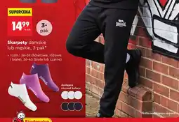 Biedronka Skarpety damskie 3-pak Lonsdale oferta