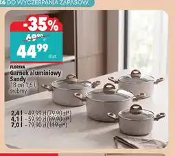 Biedronka Garnek aluminiowy Sandy 18 cm 1,6 l srebrny Florina oferta