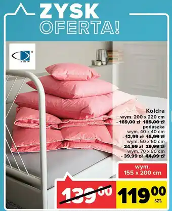 Carrefour Kołdra z pierza 155 x 200 cm 1 SZT oferta